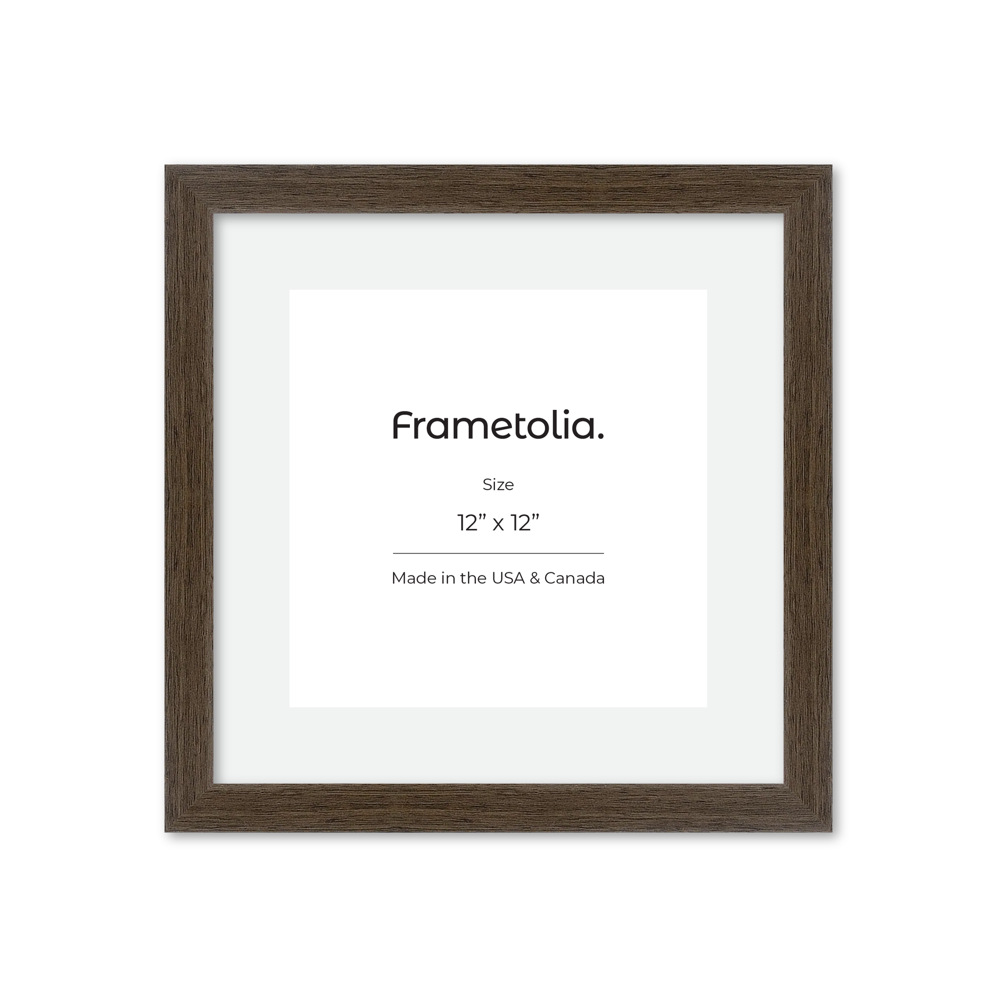12" x 12" Light Walnut Heritage Wall Frame