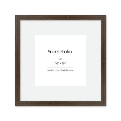 16" x 16" Light Walnut Heritage Wall Frame