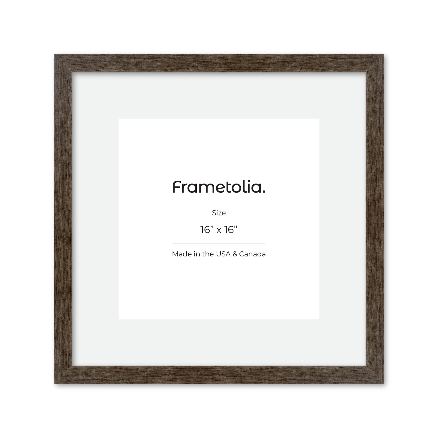 16" x 16" Light Walnut Heritage Wall Frame
