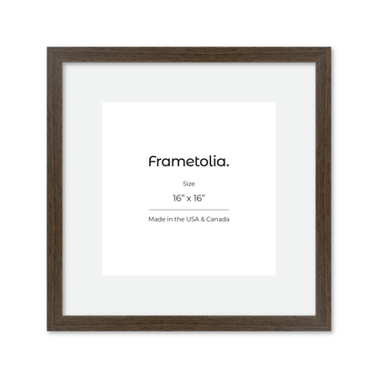 16" x 16" Light Walnut Heritage Wall Frame