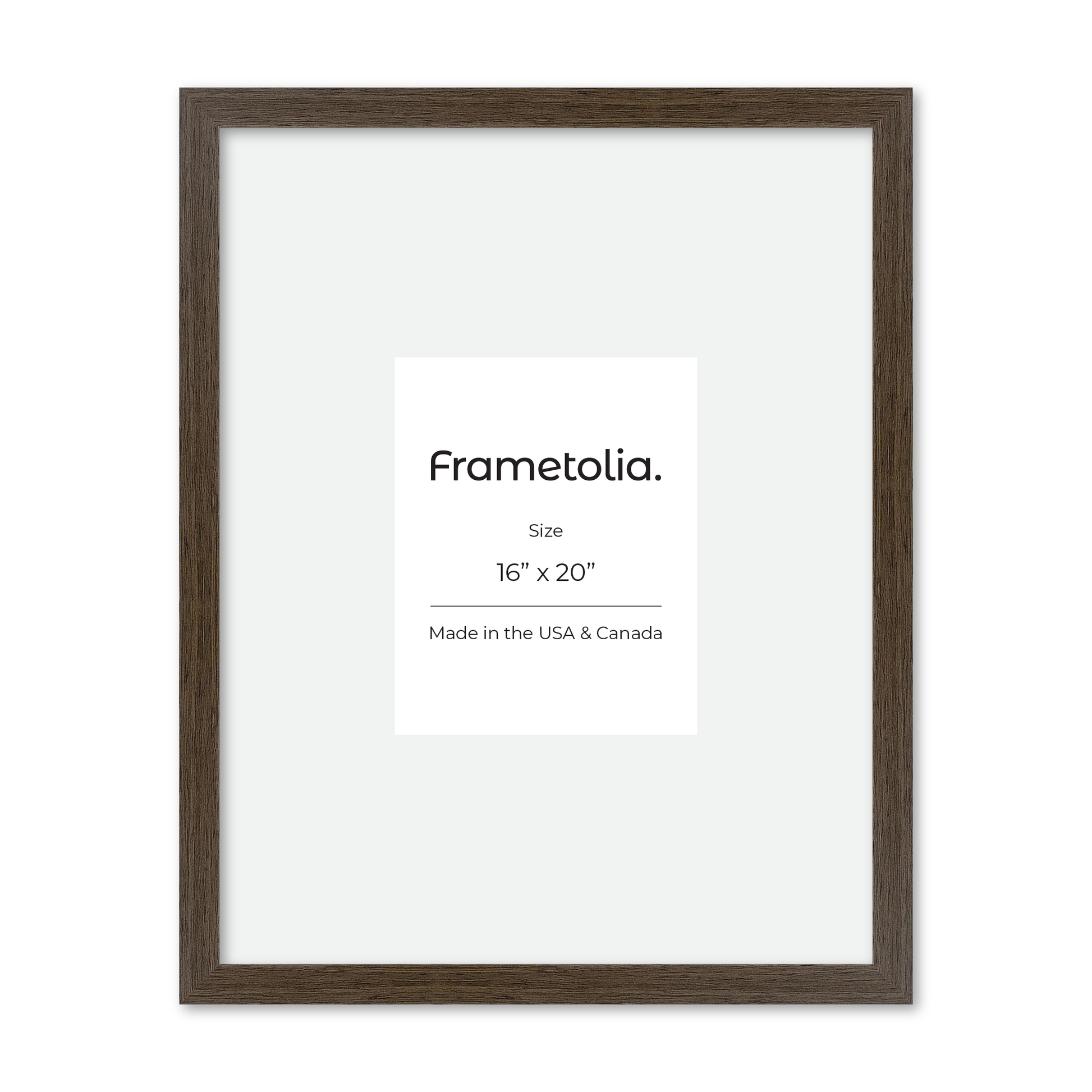 16" x 20" Light Walnut Heritage Wall Frame