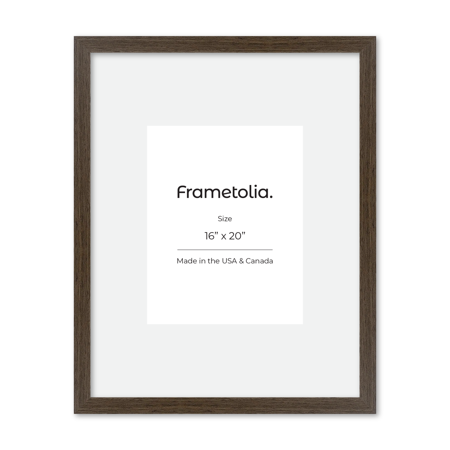 16" x 20" Light Walnut Heritage Wall Frame