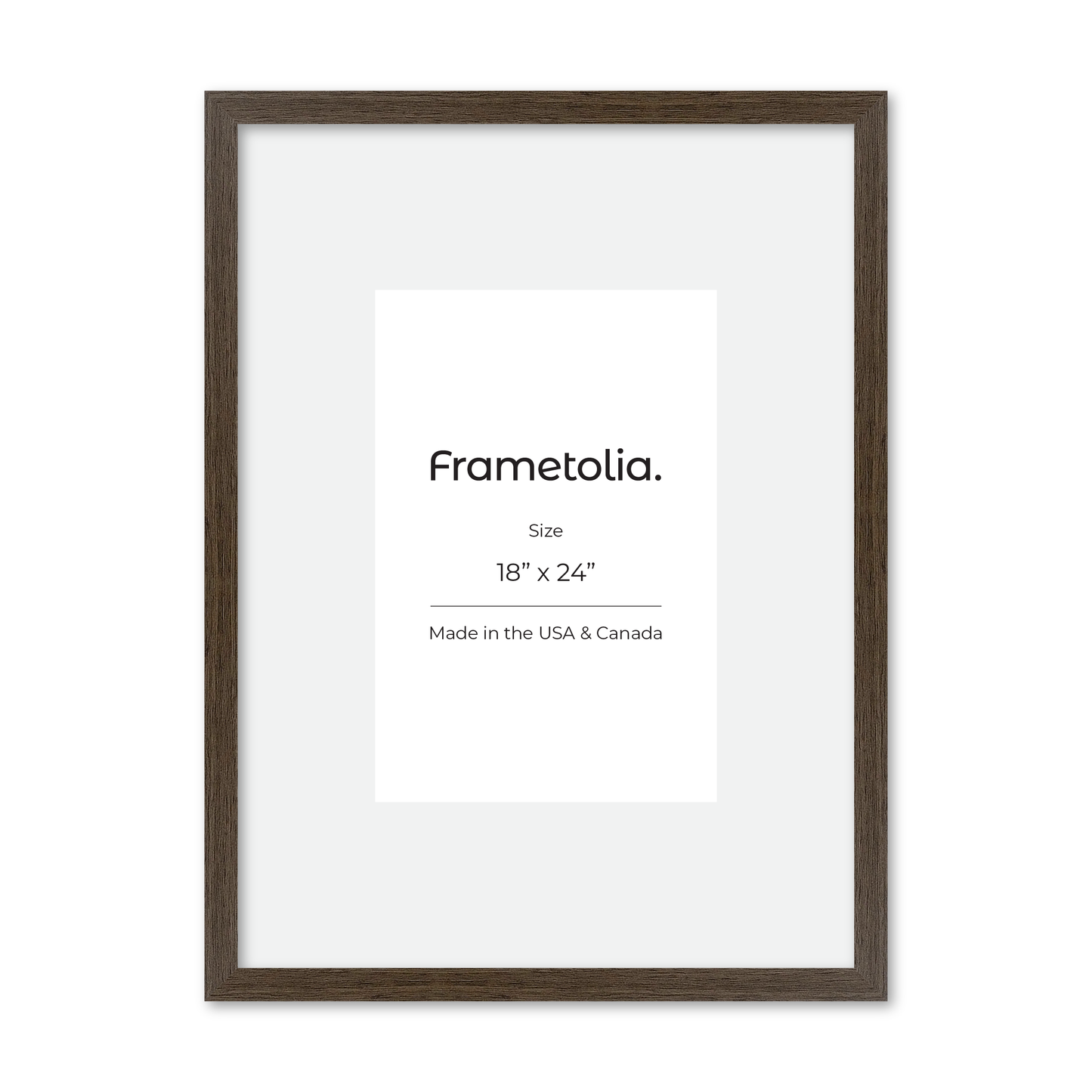 18" x 24" Light Walnut Heritage Wall Frame