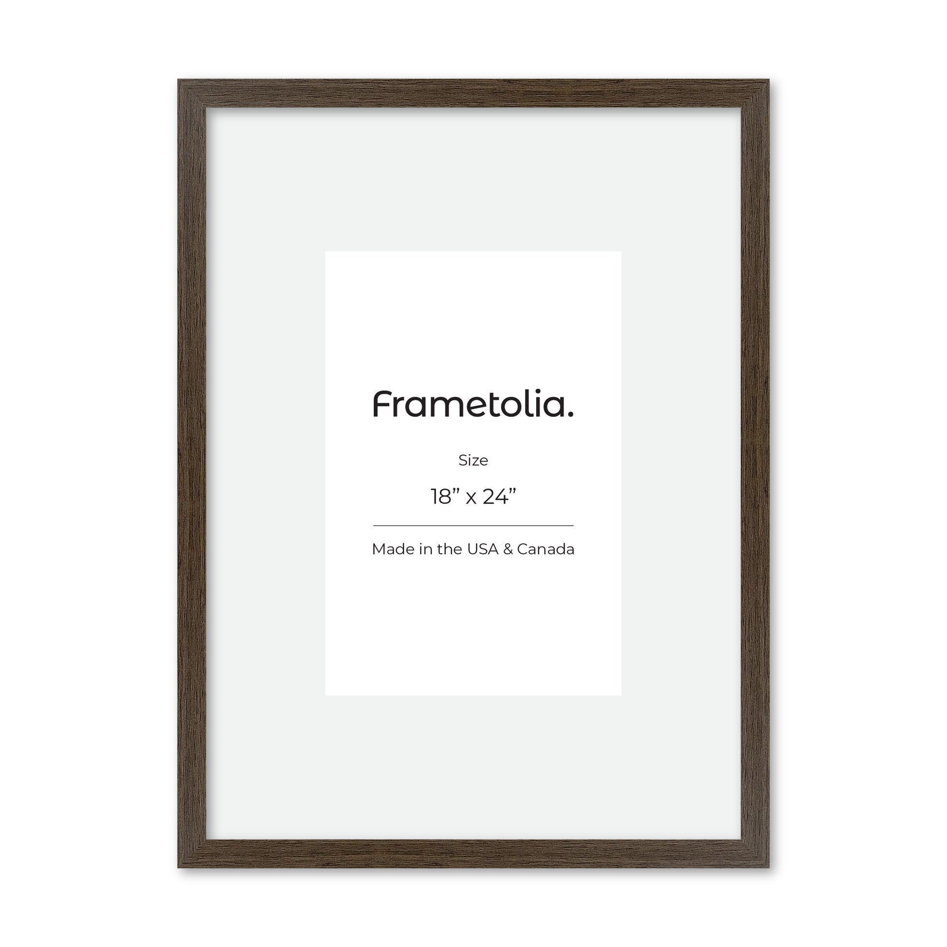 18" x 24" Light Walnut Heritage Wall Frame