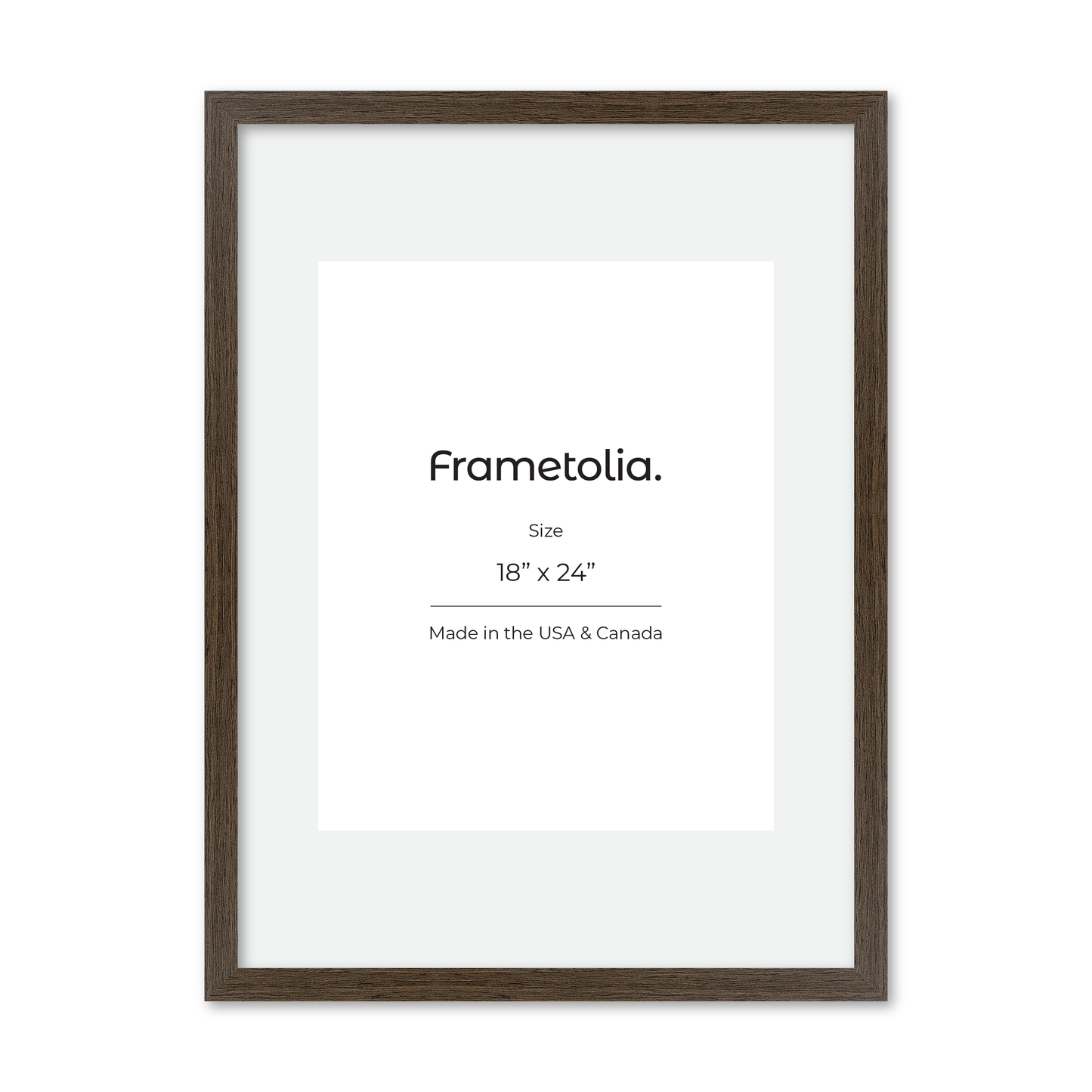 18" x 24" Light Walnut Heritage Wall Frame