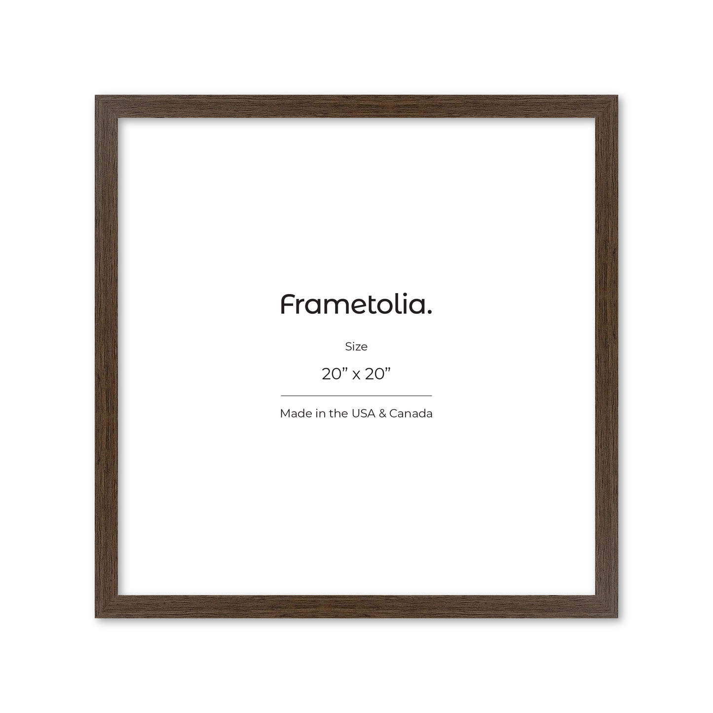 20" x 20" Light Walnut Heritage Wall Frame