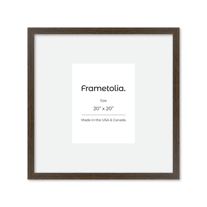 20" x 20" Light Walnut Heritage Wall Frame