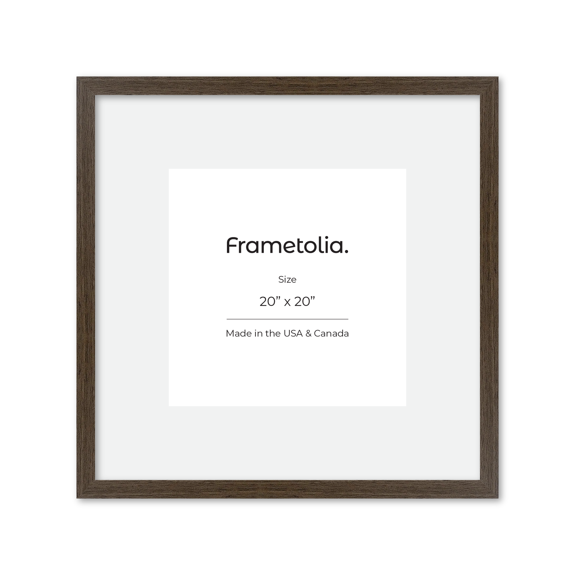 20" x 20" Light Walnut Heritage Wall Frame