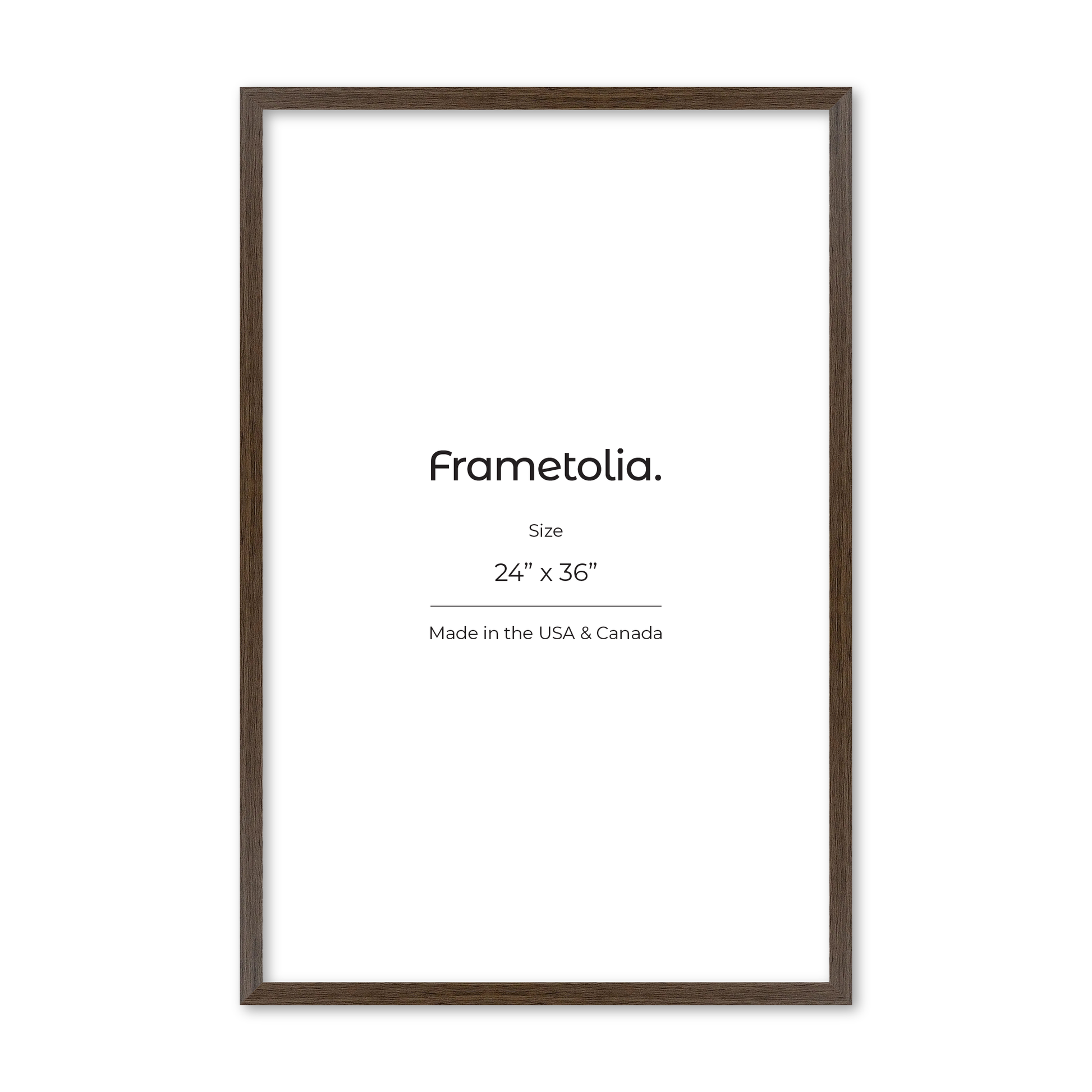24" x 36" Light Walnut Heritage Wall Frame