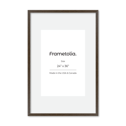 24" x 36" Light Walnut Heritage Wall Frame