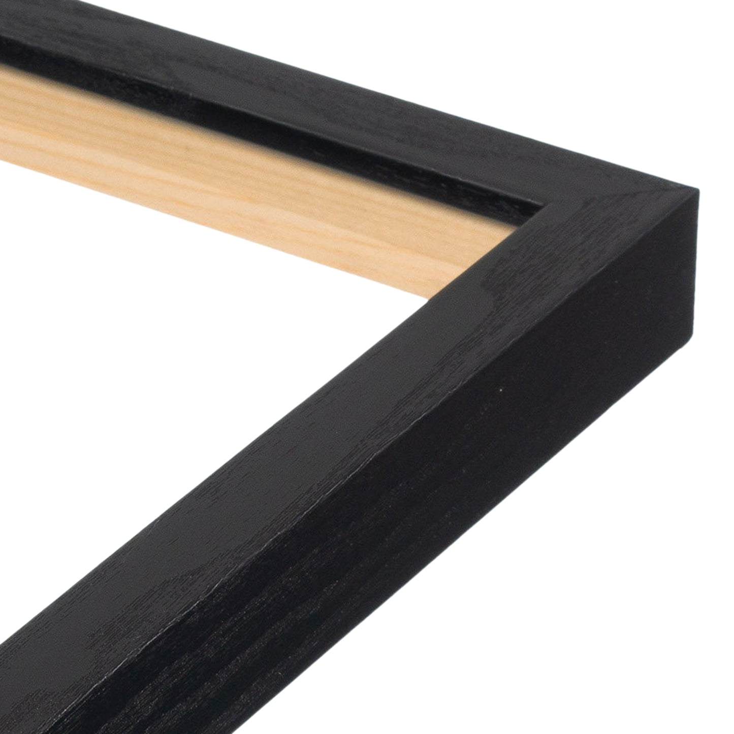 Opaque Black Modern Narrow Width Table Top Frame