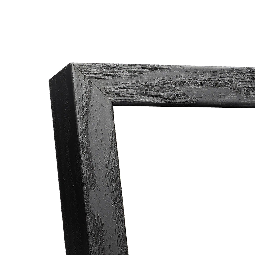 Opaque Black Modern Narrow Width Table Top Frame