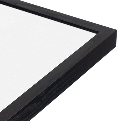 Opaque Black Narrow Width Wall Frame