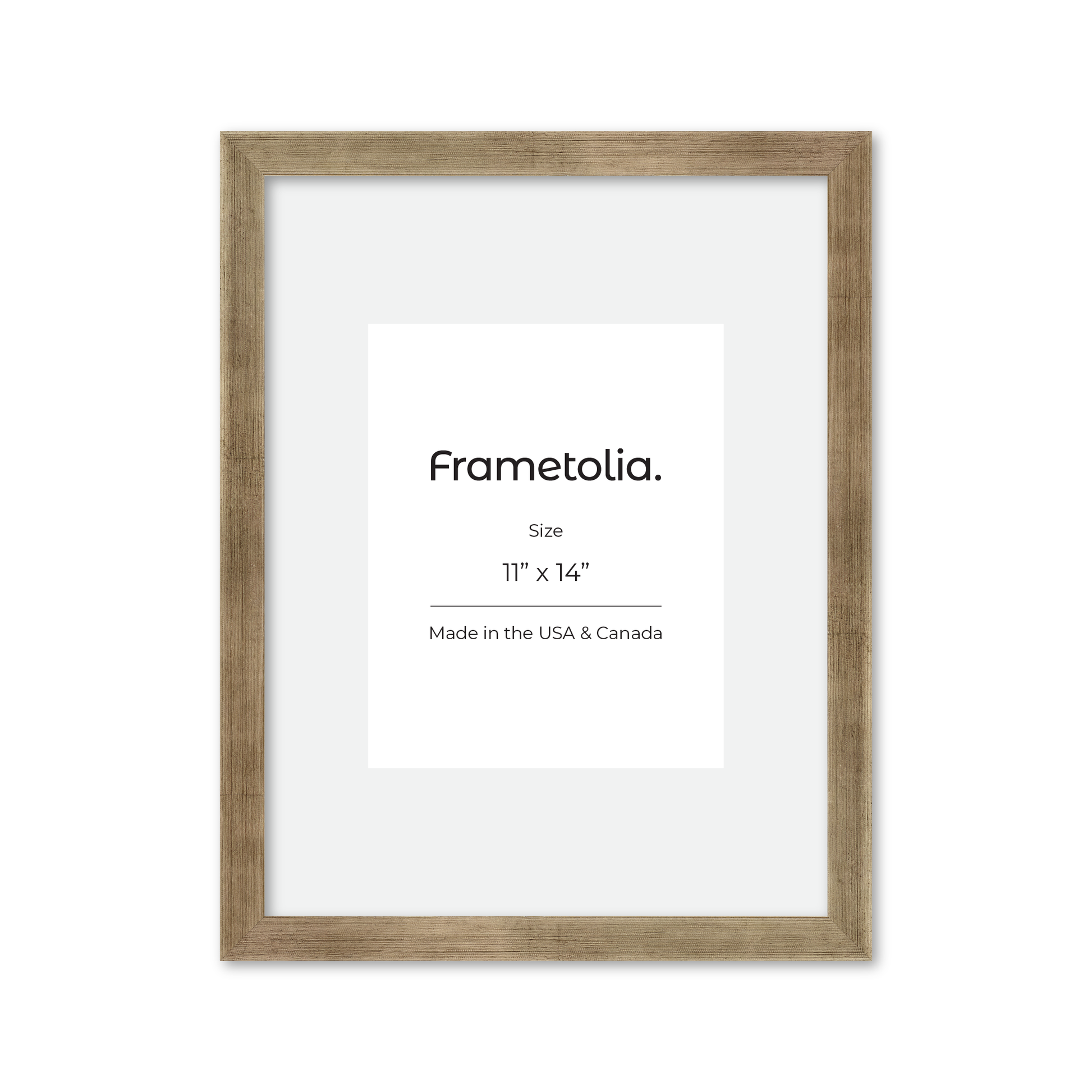 11" x 14" Pale Silver Monaco Wall Frame