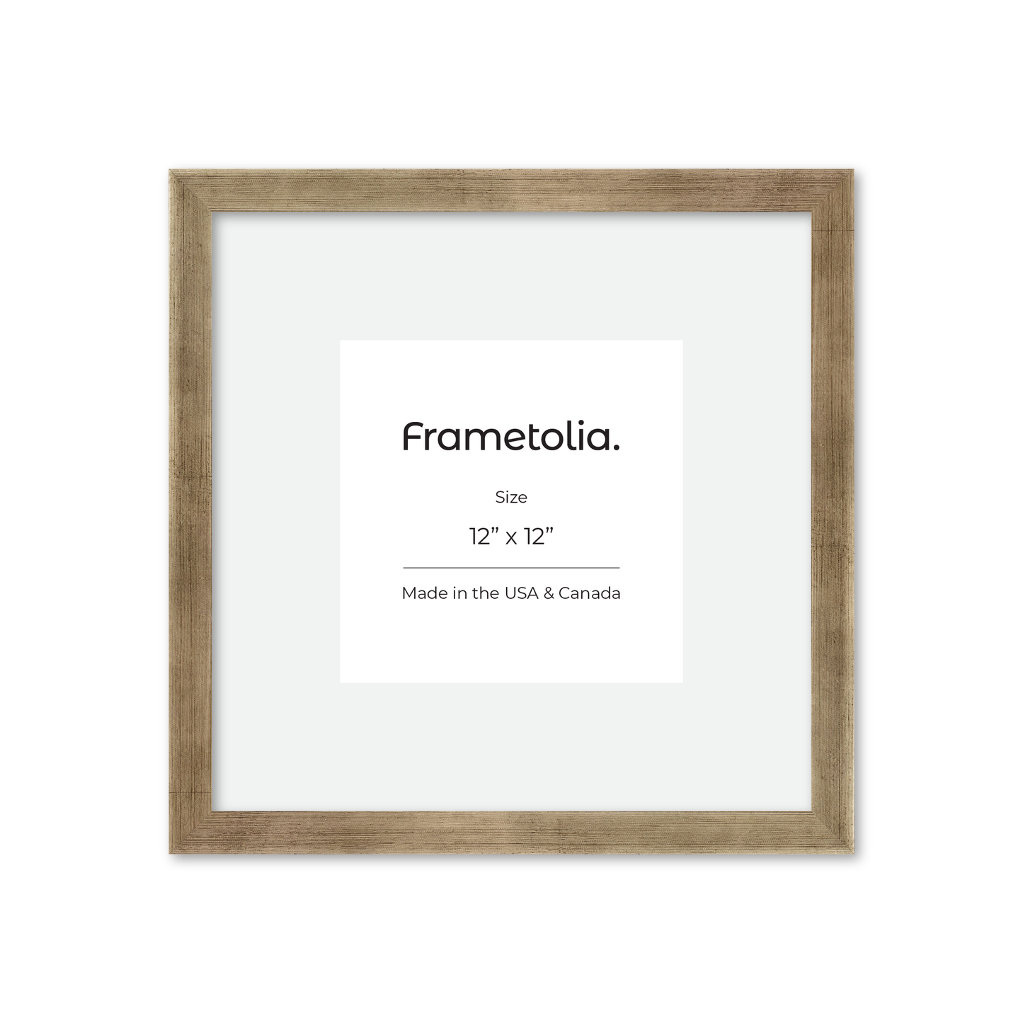 12" x 12" Pale Silver Monaco Wall Frame