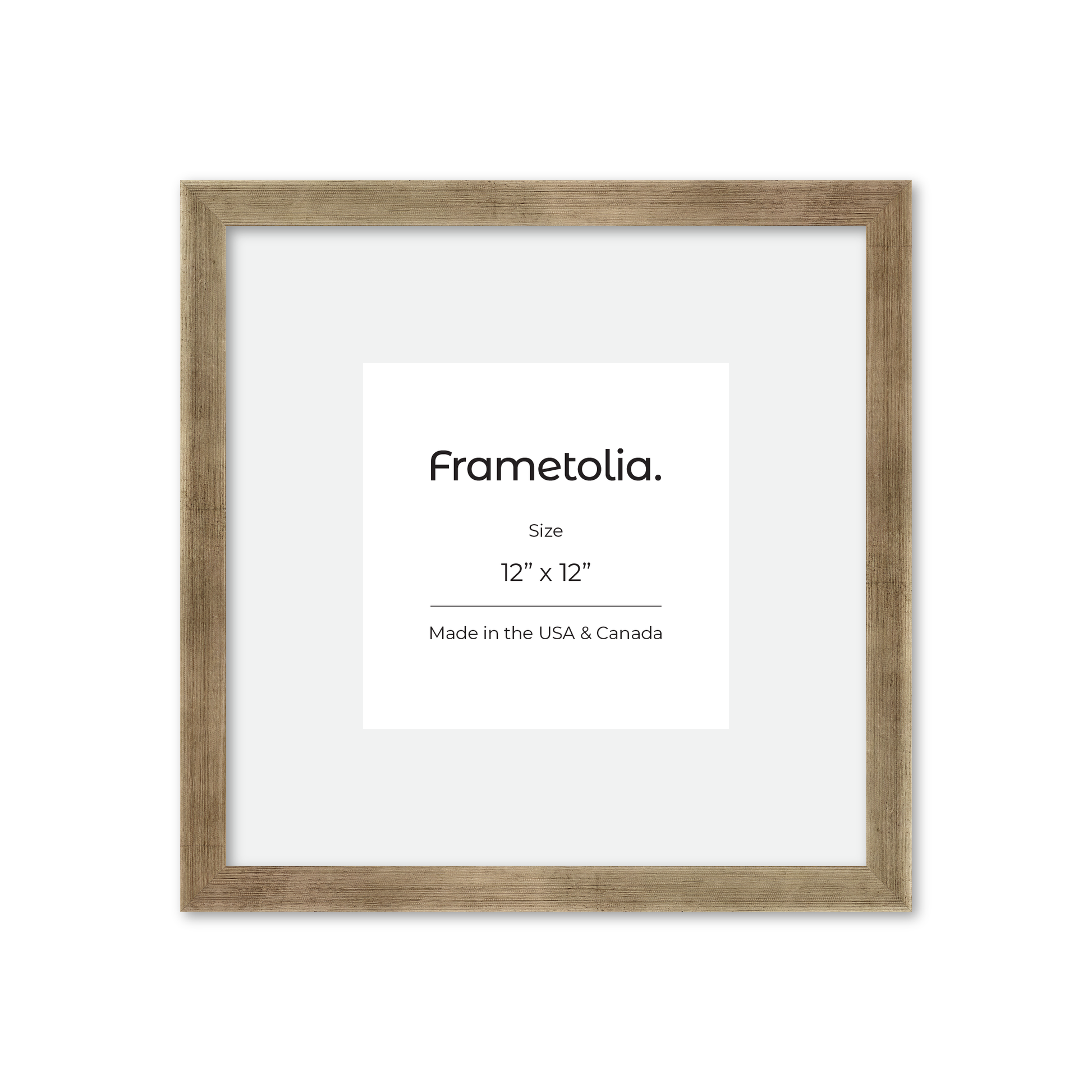 12" x 12" Pale Silver Monaco Wall Frame