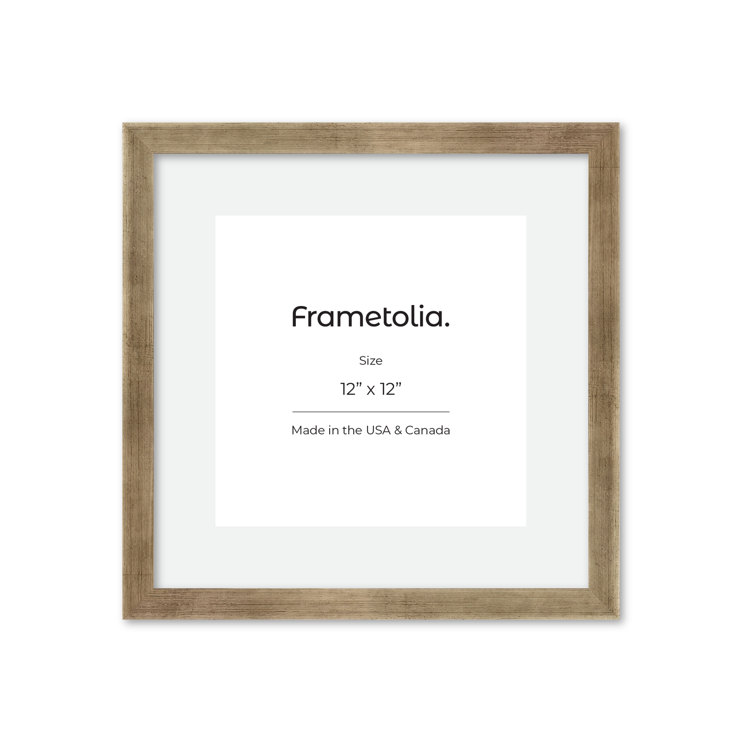 12" x 12" Pale Silver Monaco Wall Frame