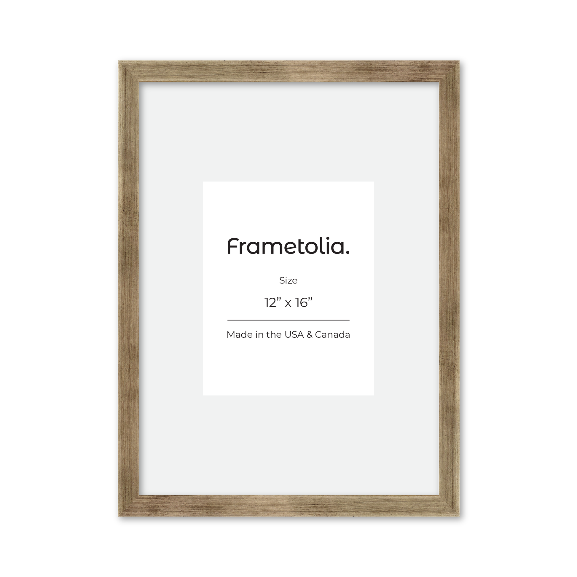 12" x 16" Pale Silver Monaco Wall Frame