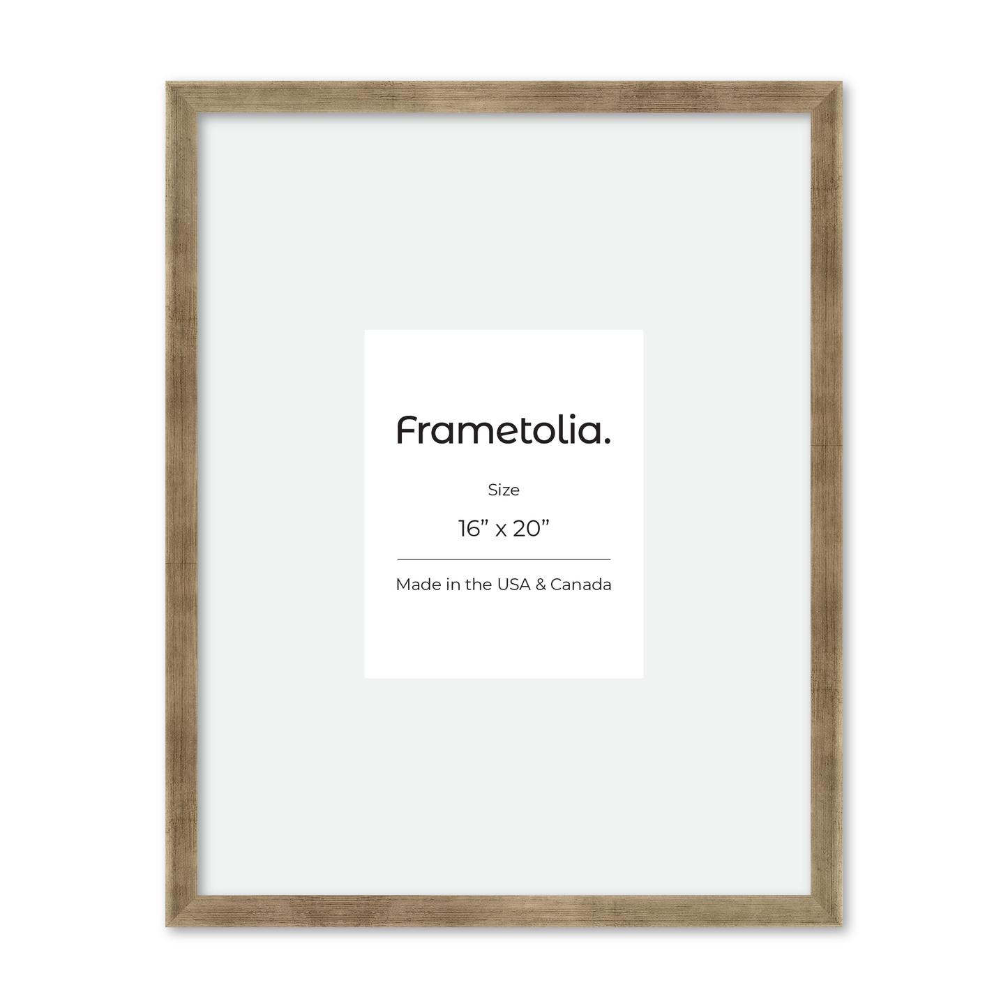 16" x 20" Pale Silver Monaco Wall Frame