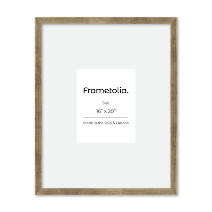 16" x 20" Pale Silver Monaco Wall Frame