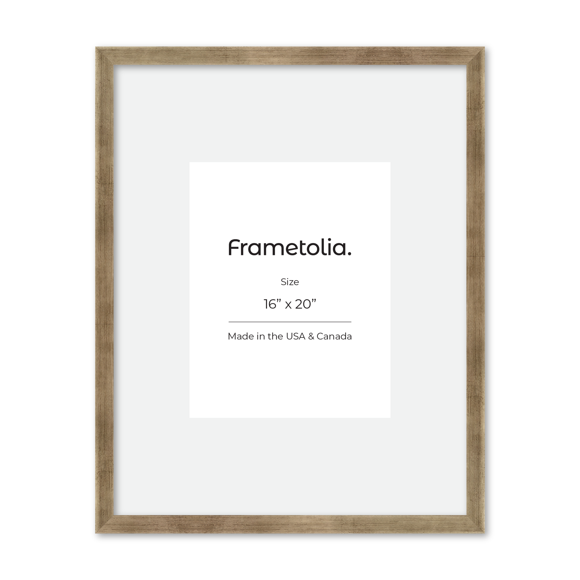 16" x 20" Pale Silver Monaco Wall Frame