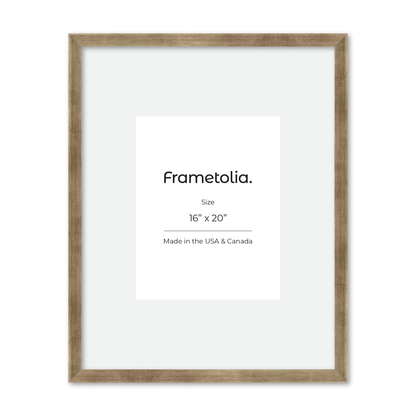 16" x 20" Pale Silver Monaco Wall Frame