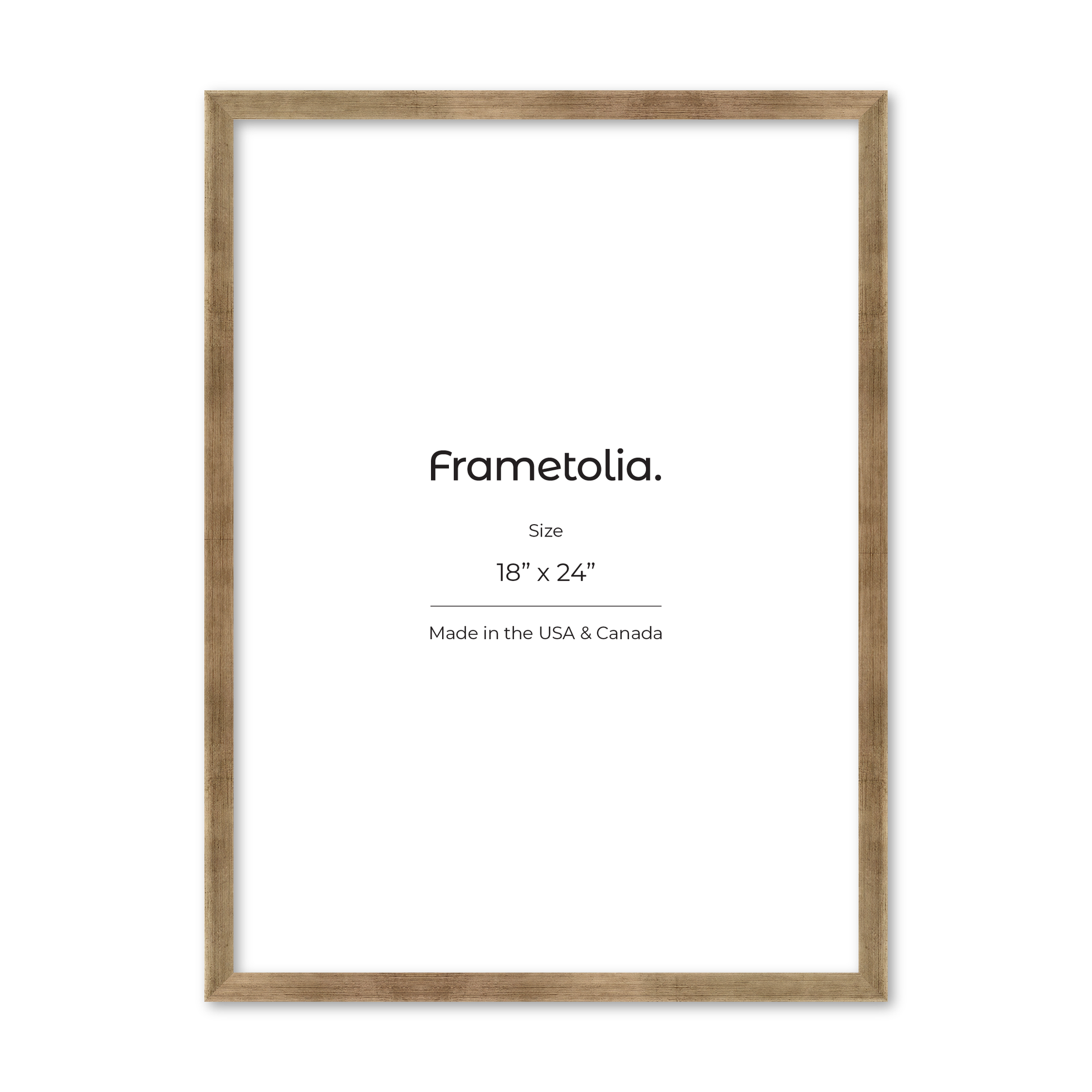 18" x 24" Pale Silver Monaco Wall Frame