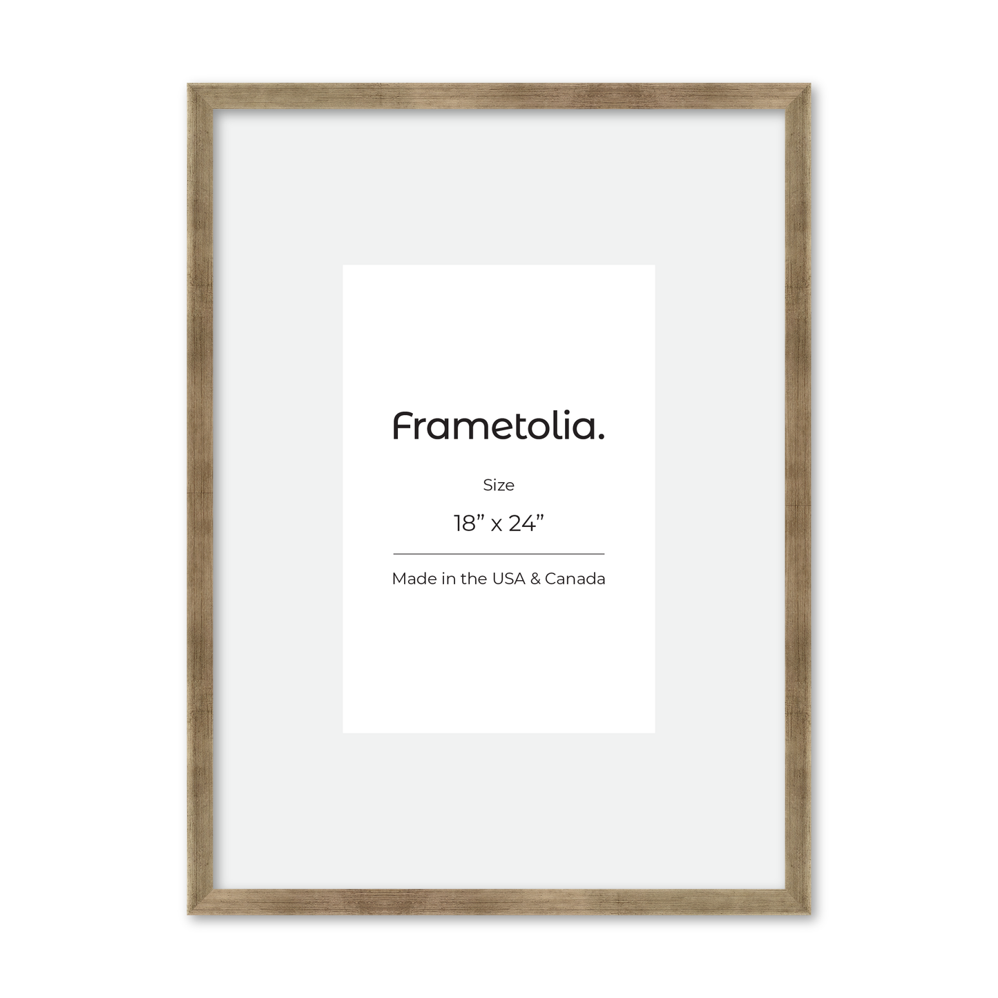 18" x 24" Pale Silver Monaco Wall Frame