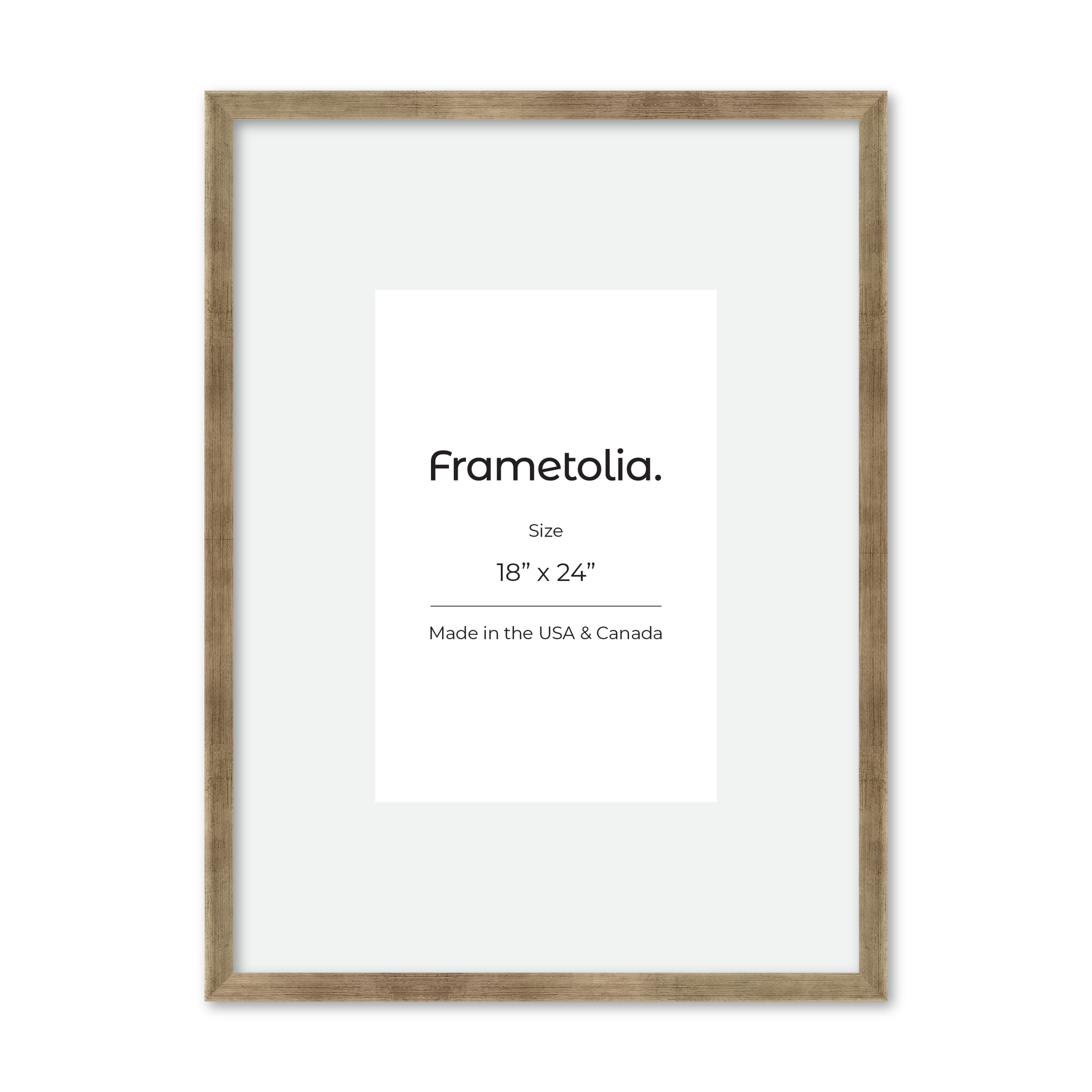 18" x 24" Pale Silver Monaco Wall Frame