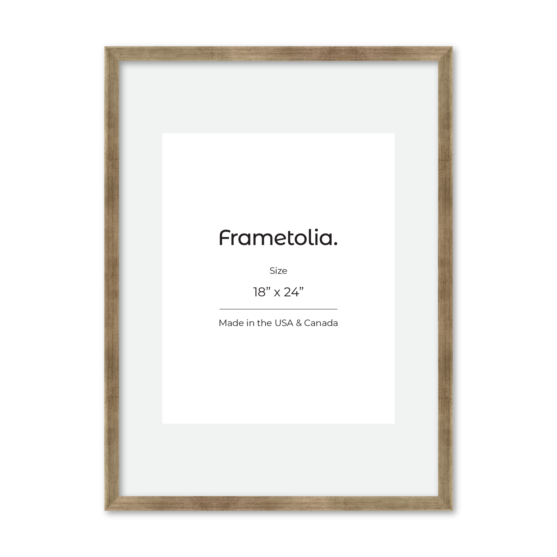 18" x 24" Pale Silver Monaco Wall Frame