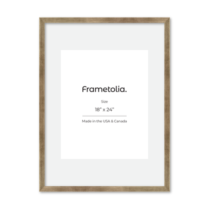 18" x 24" Pale Silver Monaco Wall Frame