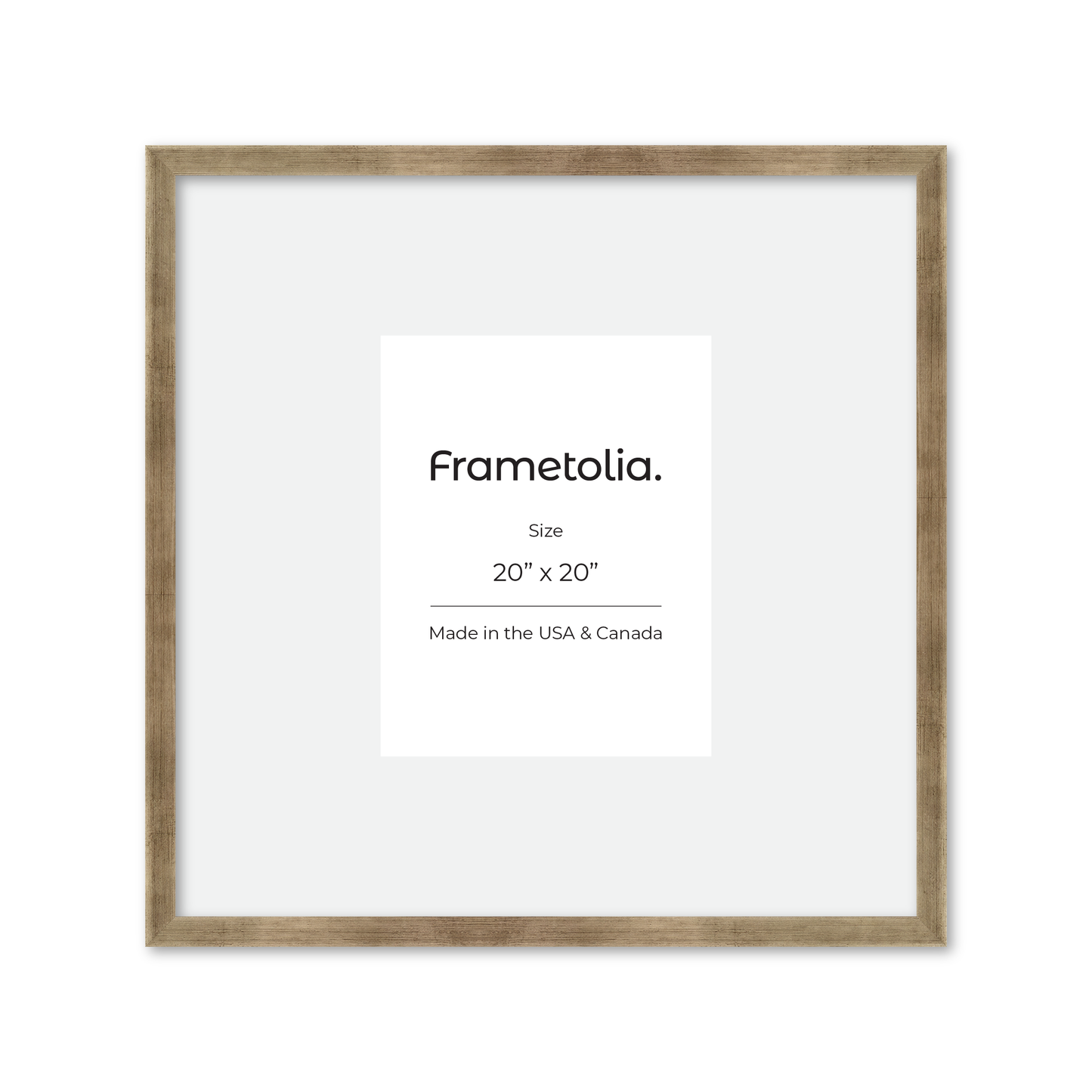 20" x 20" Pale Silver Monaco Wall Frame