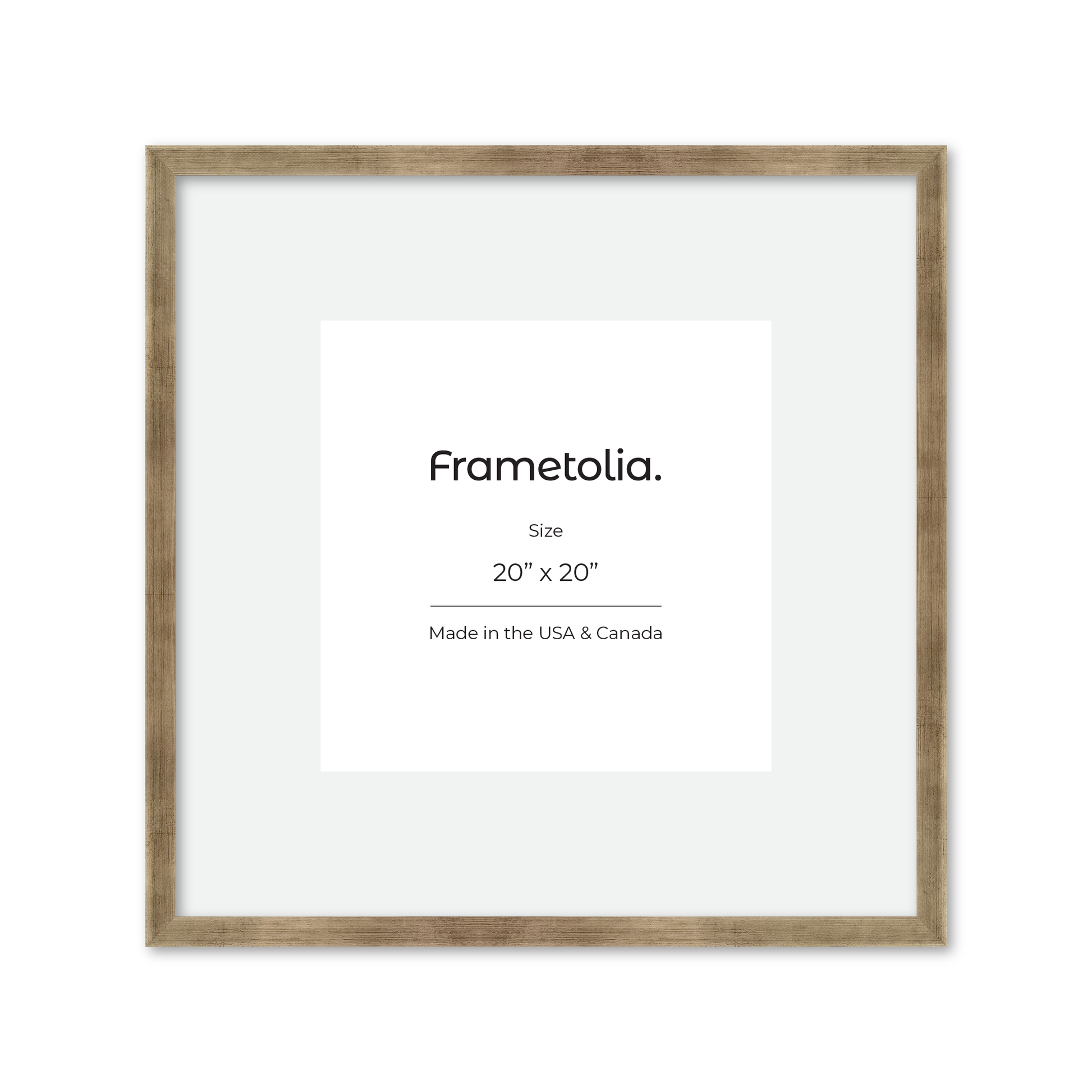 20" x 20" Pale Silver Monaco Wall Frame