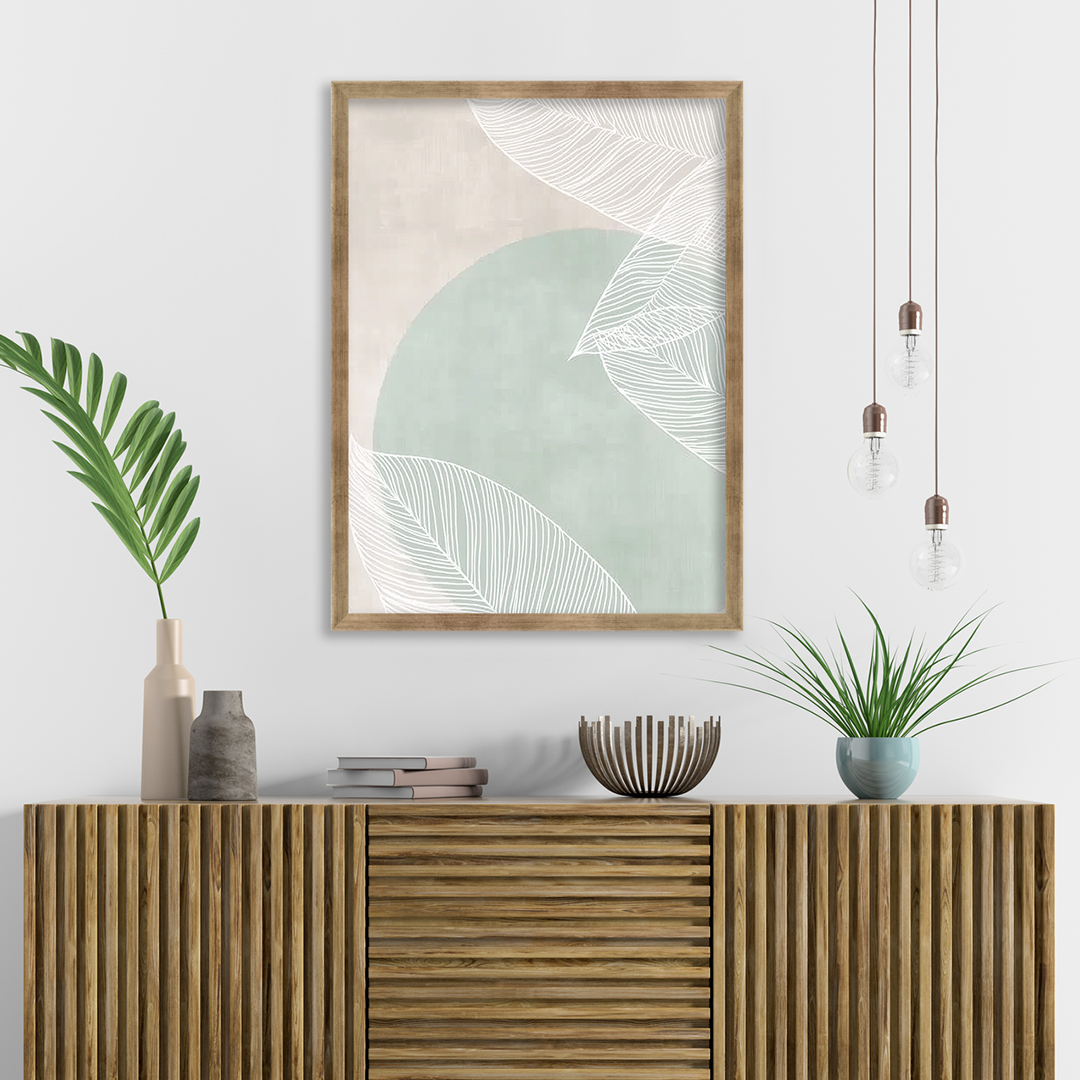 Pale Silver Monaco Wall Frame Hanging on the wall