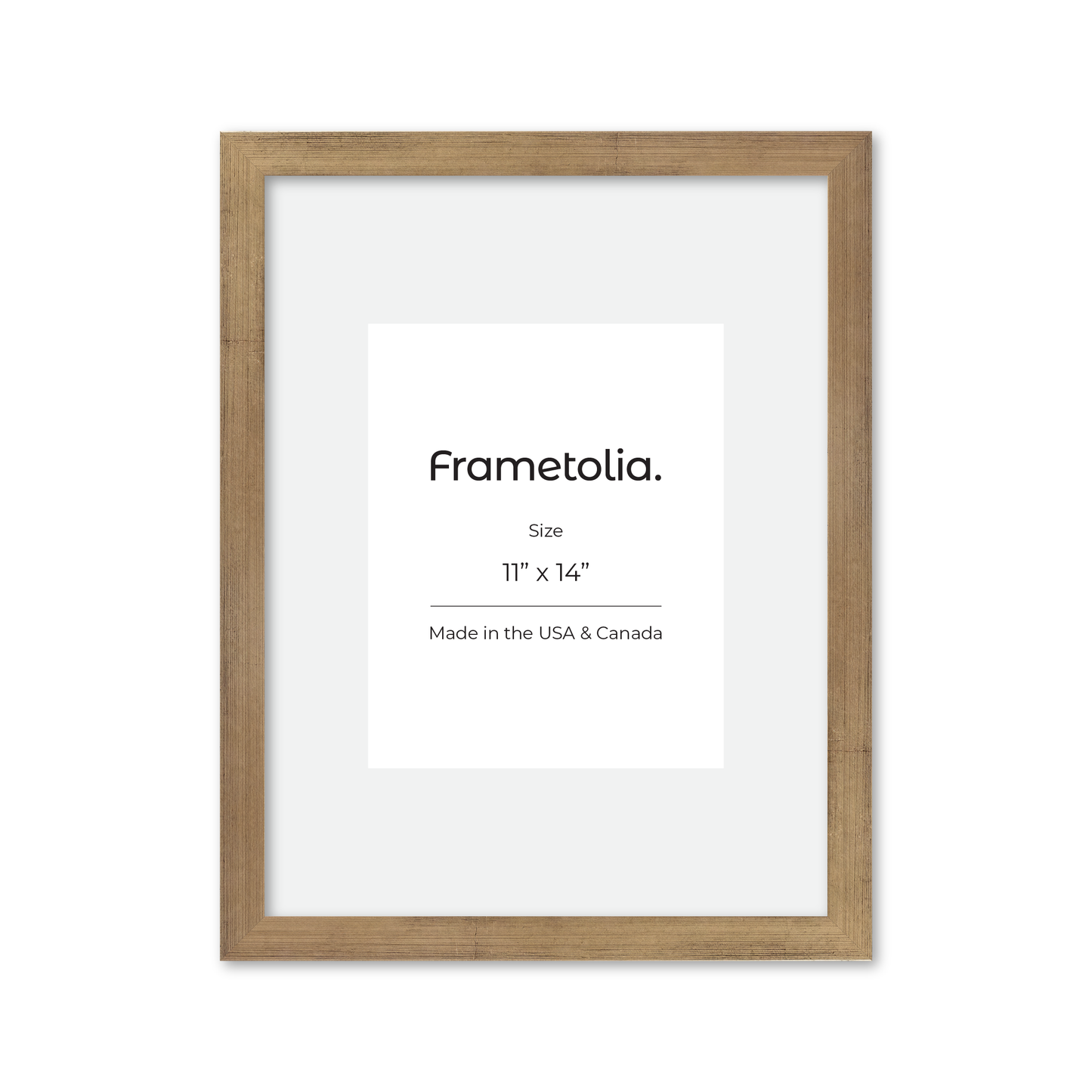 11" x 14" Brushed Gold Monaco Wall Frame