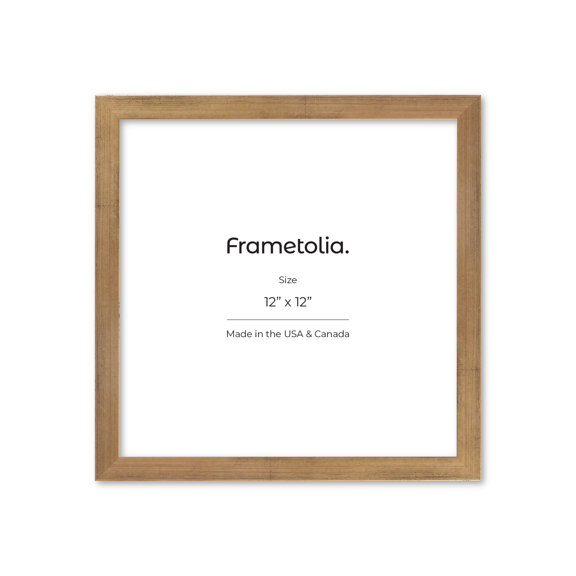 12" x 12" Brushed Gold Monaco Wall Frame