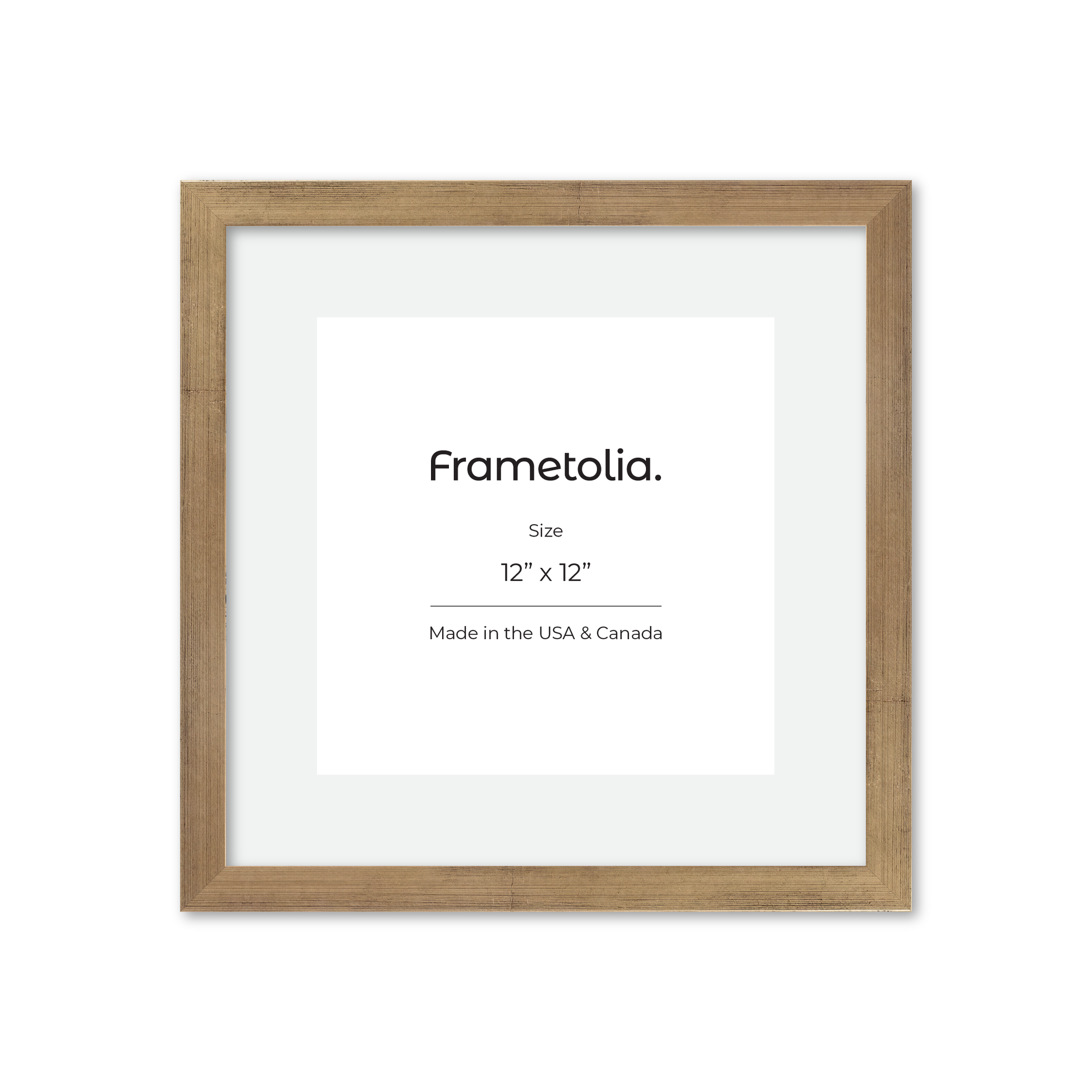 12" x 12" Brushed Gold Monaco Wall Frame