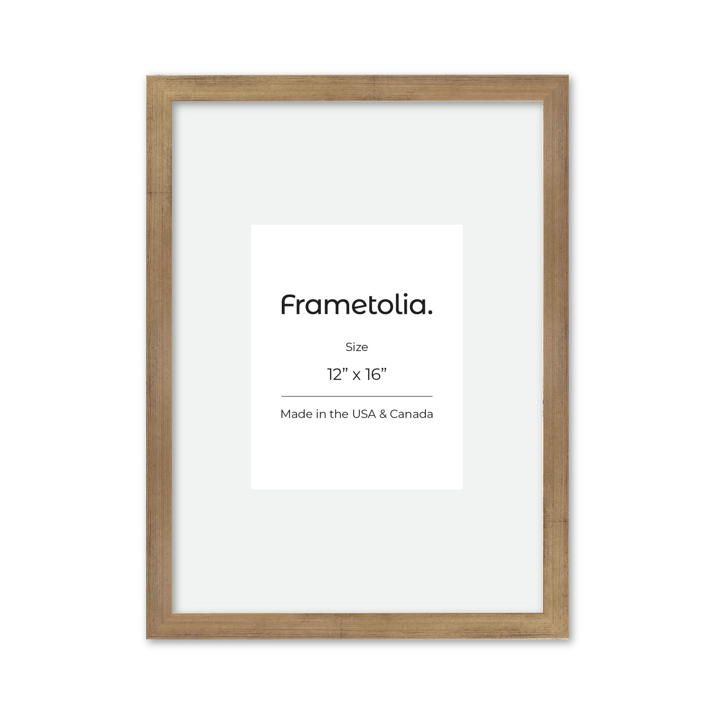12" x 16" Brushed Gold Monaco Wall Frame