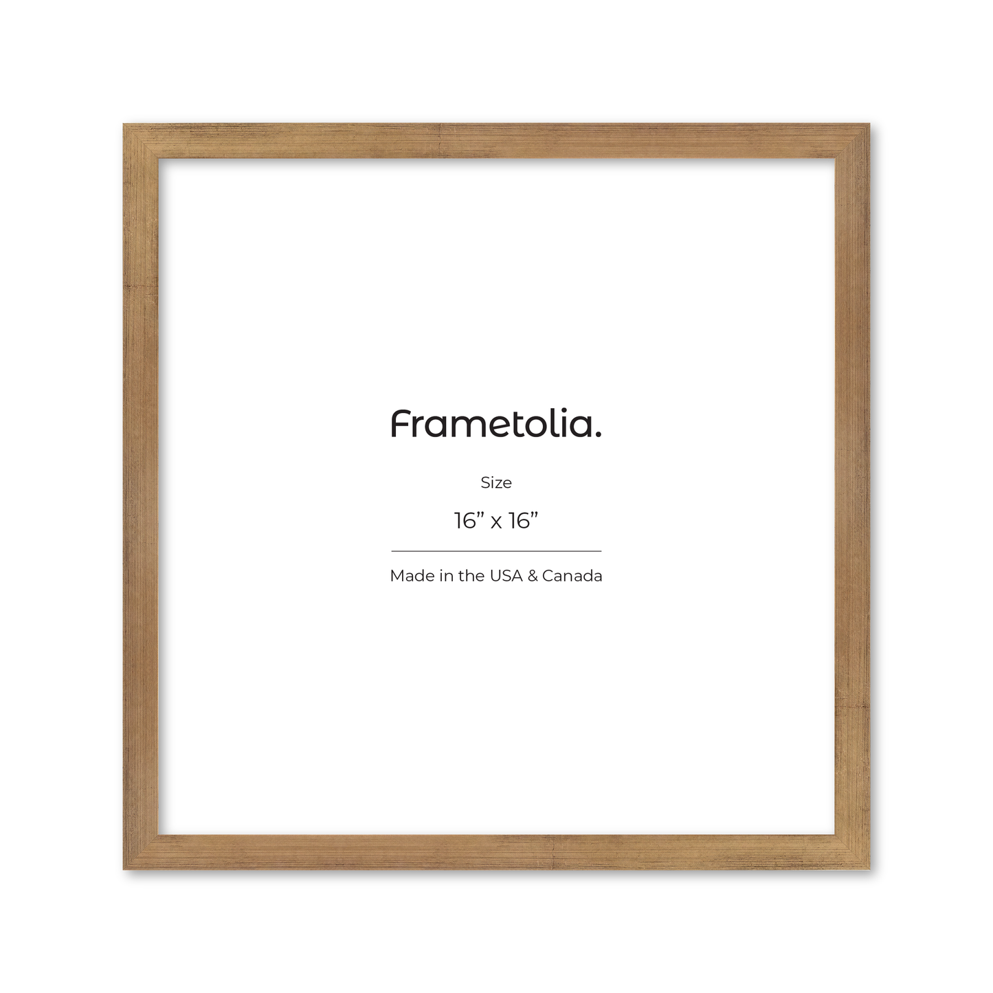 16" x 16" Brushed Gold Monaco Wall Frame