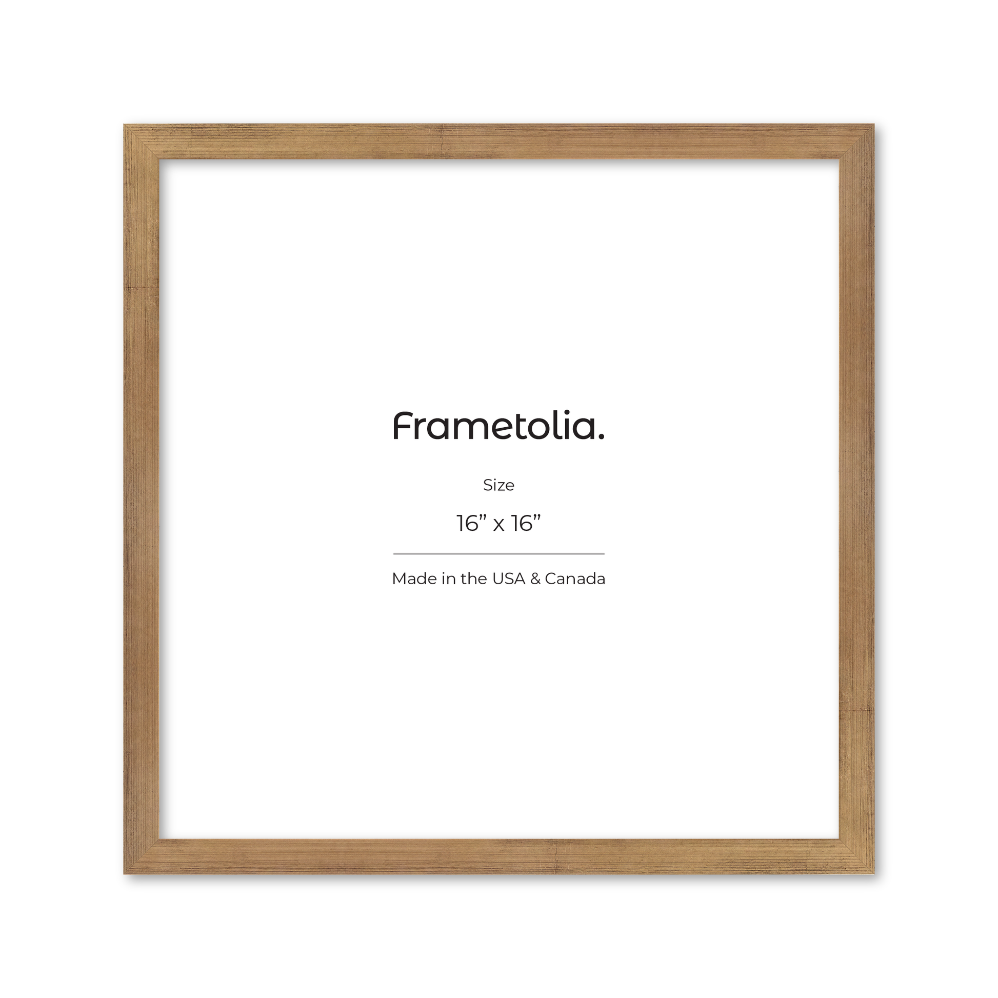16" x 16" Brushed Gold Monaco Wall Frame