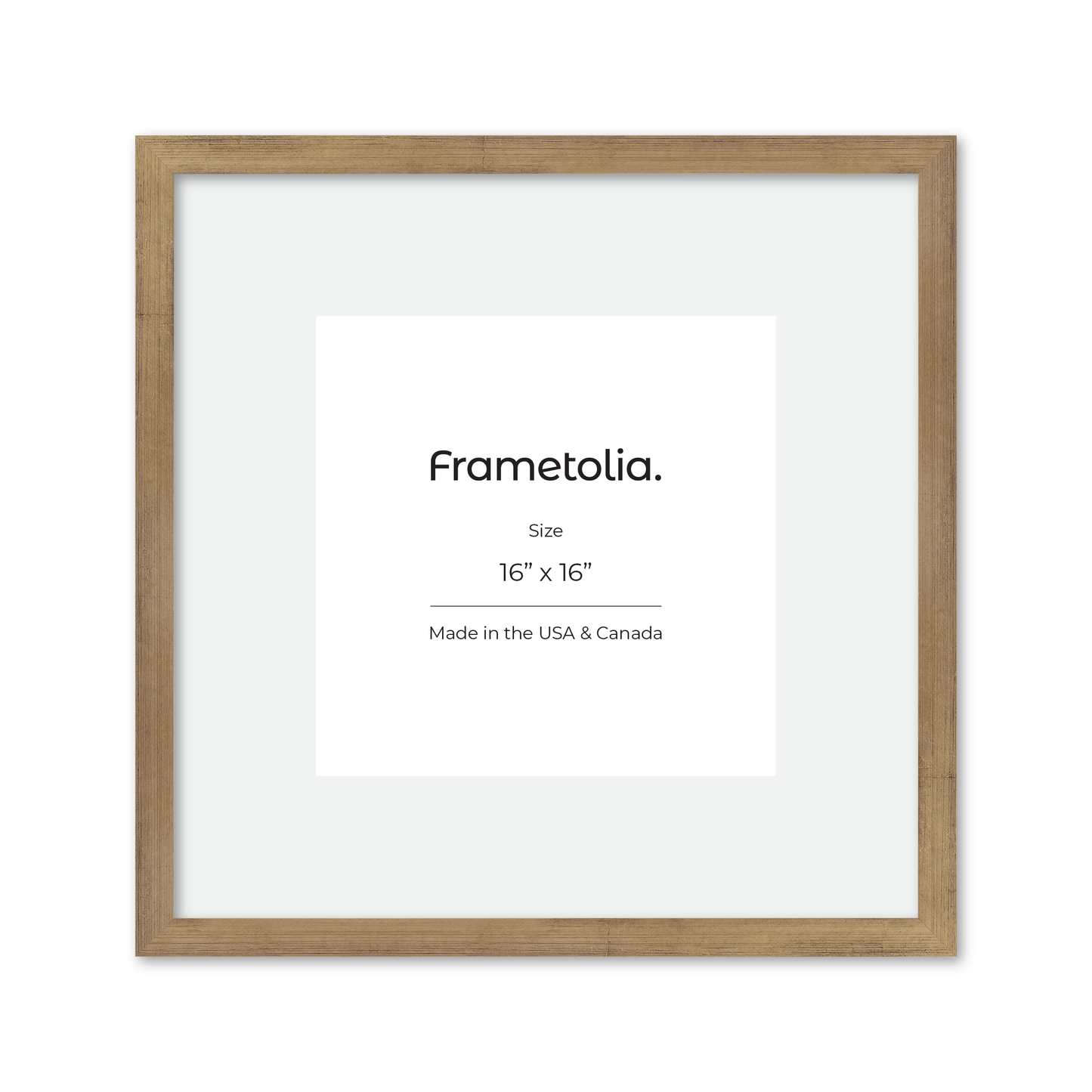 16" x 16" Brushed Gold Monaco Wall Frame