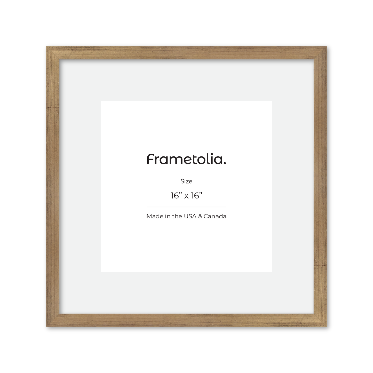 16" x 16" Brushed Gold Monaco Wall Frame