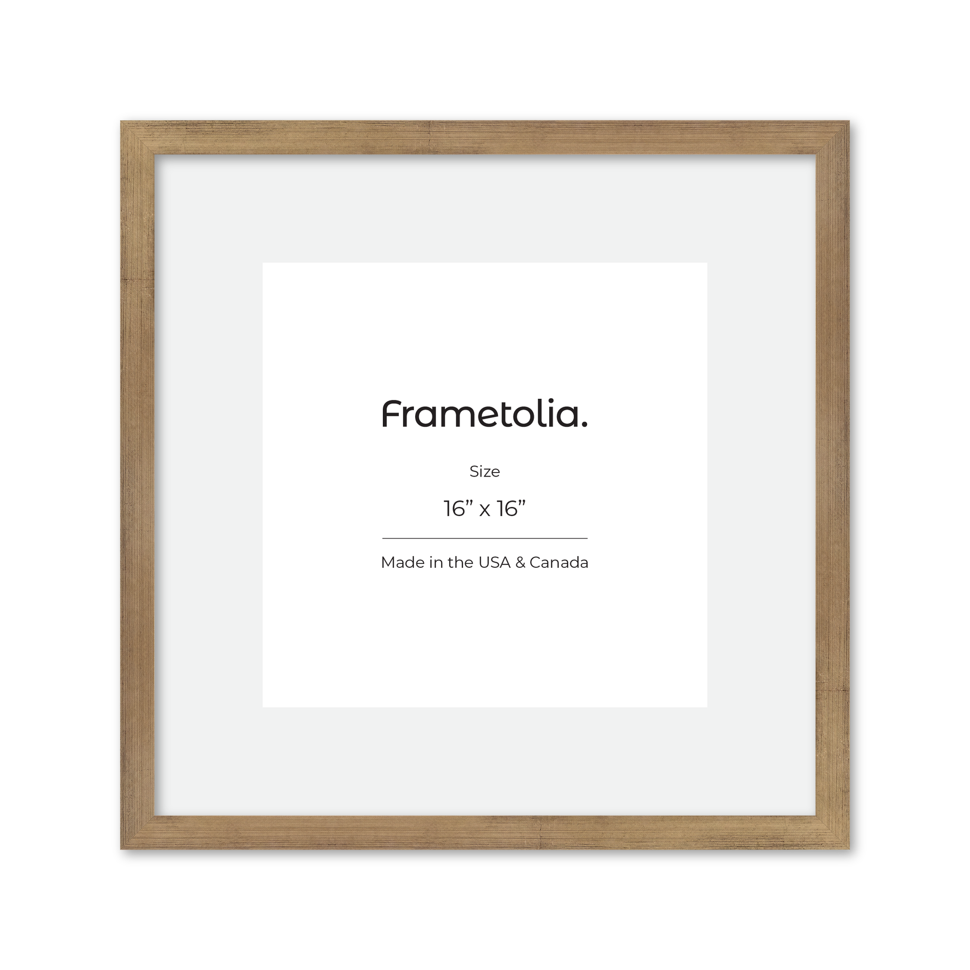 16" x 16" Brushed Gold Monaco Wall Frame