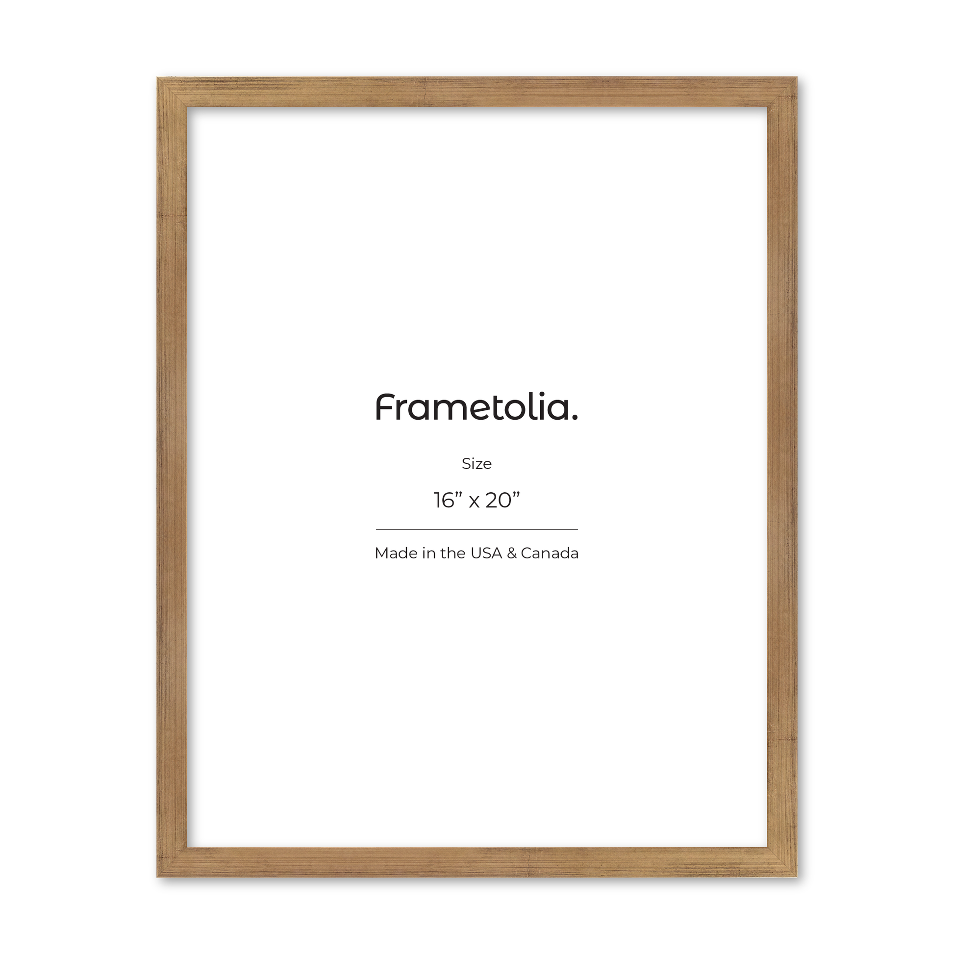16" x 20" Brushed Gold Monaco Wall Frame