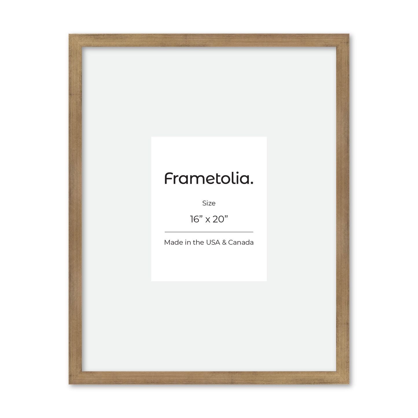 16" x 20" Brushed Gold Monaco Wall Frame