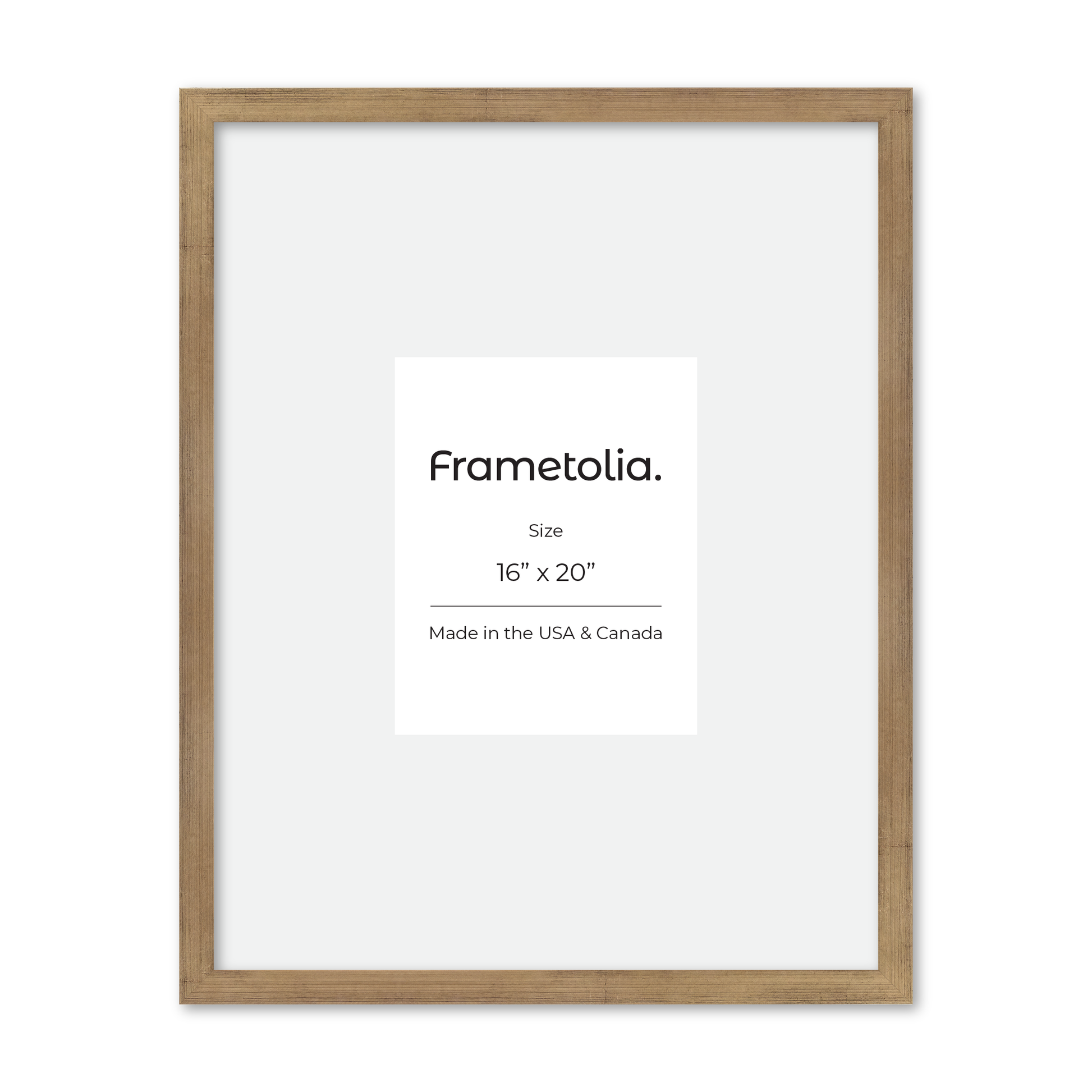 16" x 20" Brushed Gold Monaco Wall Frame