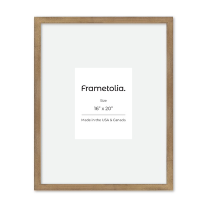 16" x 20" Brushed Gold Monaco Wall Frame