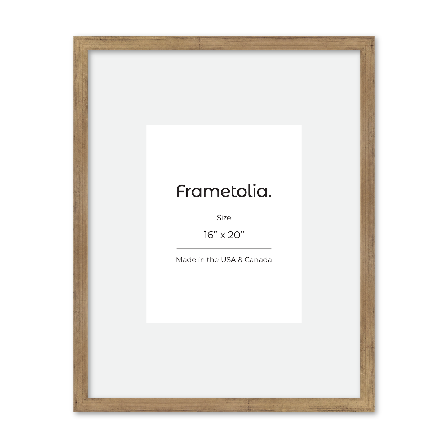 16" x 20" Brushed Gold Monaco Wall Frame