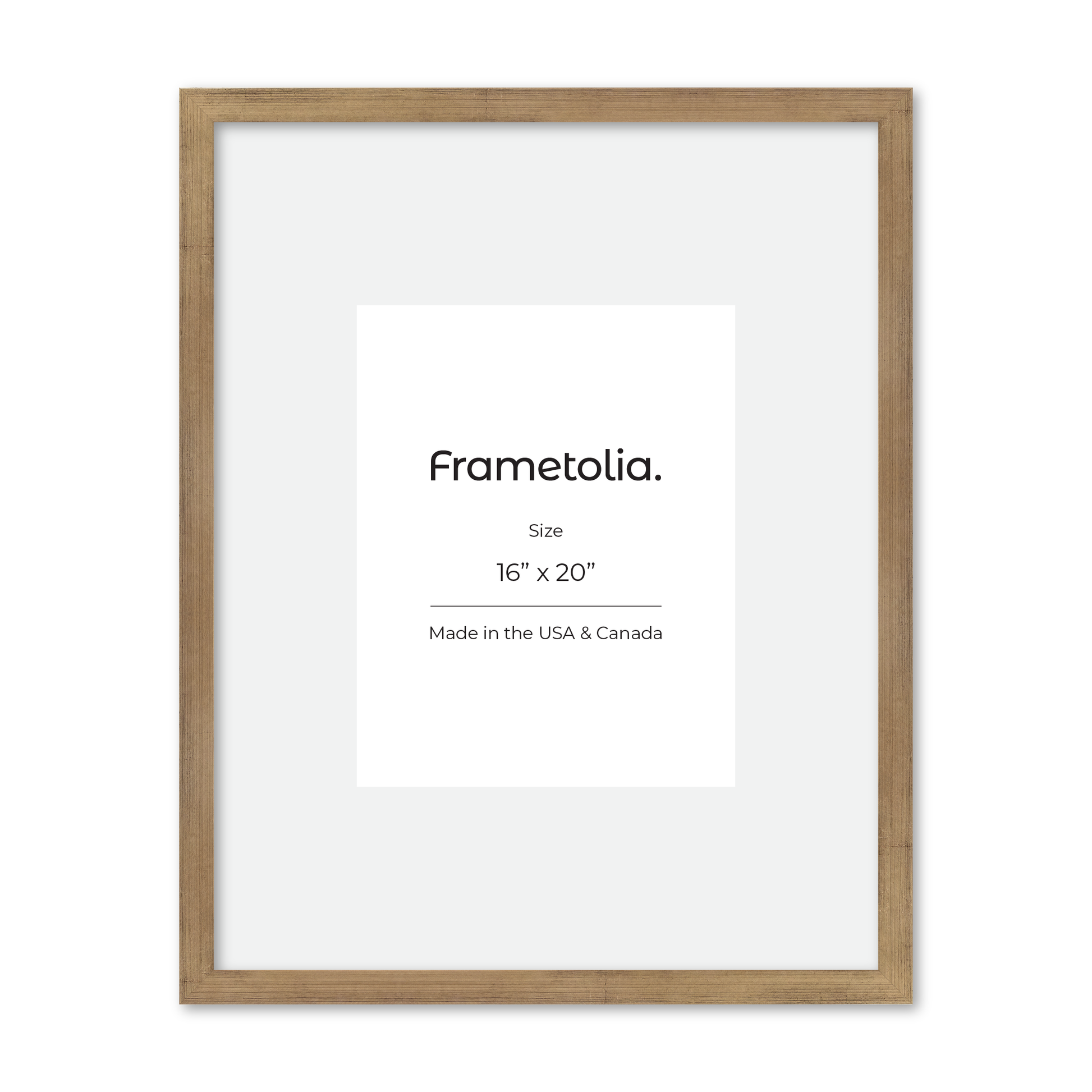 16" x 20" Brushed Gold Monaco Wall Frame