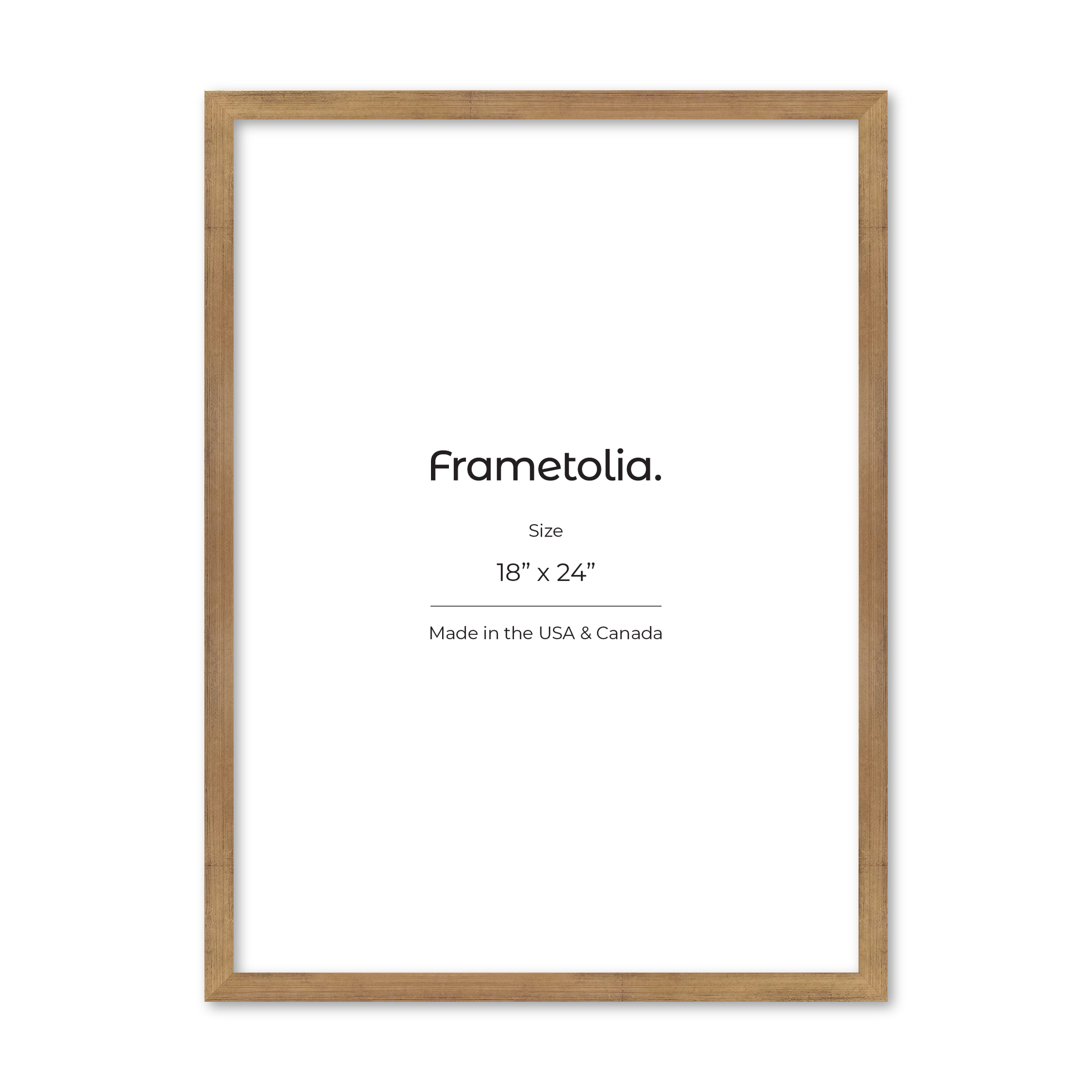 18" x 24" Brushed Gold Monaco Wall Frame